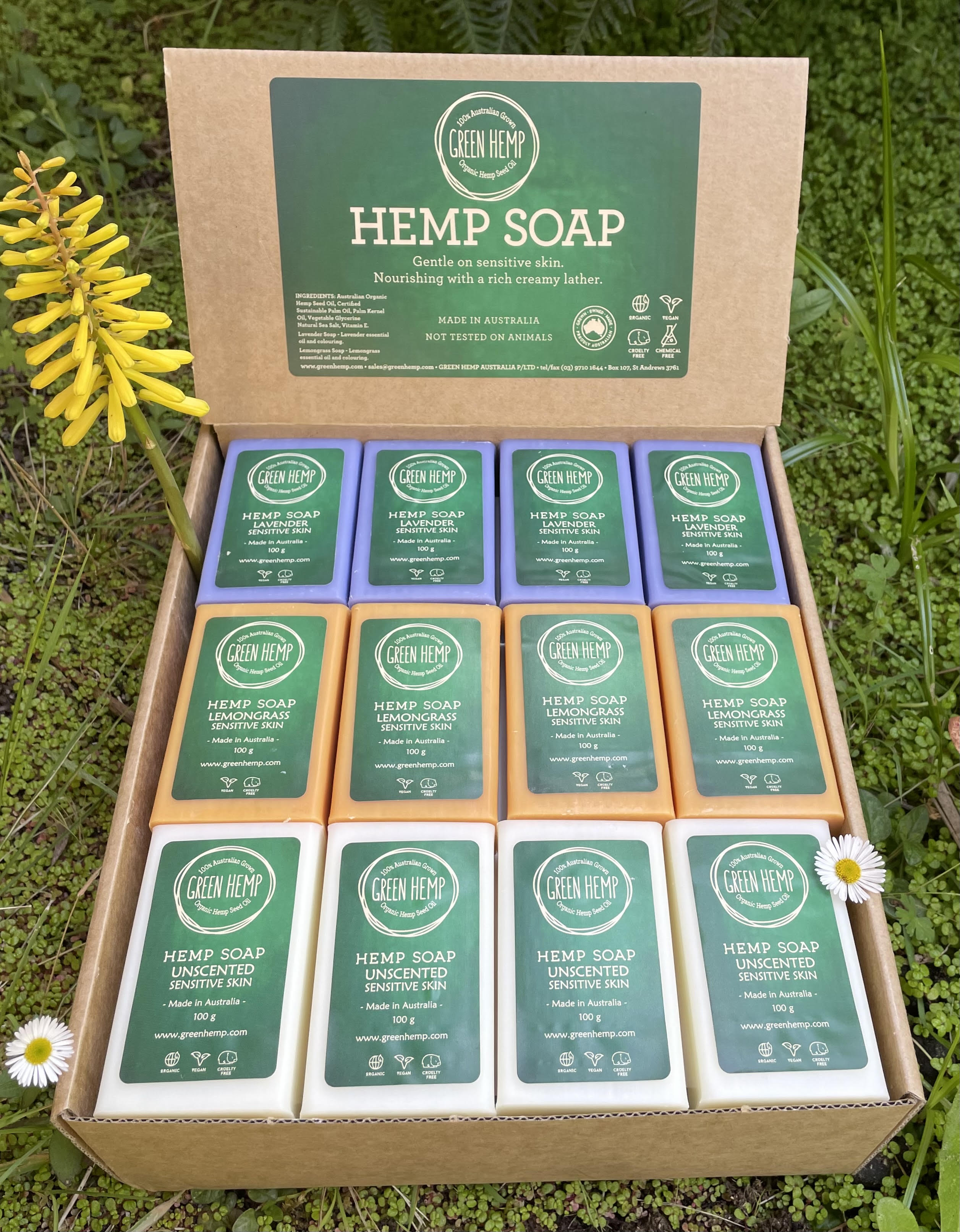 Box 36 x SOAP MIXED aromas Unlabelled or Labelled