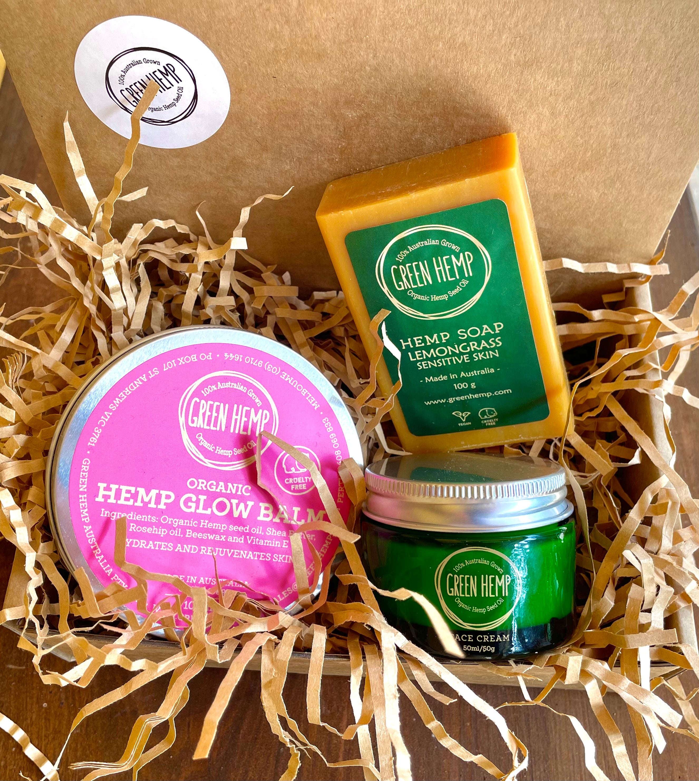 Gift Box  A Small. Glow Balm , Face Cream &  Soap
