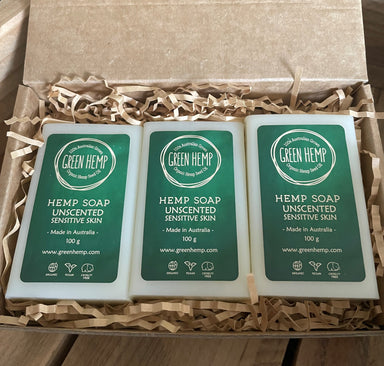 Unscented Hemp Soap - Economy Box of 6 - GREEN HEMP AUSTRALIA