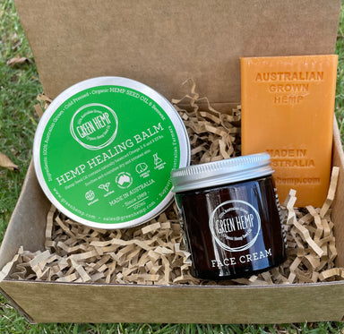 Gift Pack  -Healing Balm, Face Cream and Hemp Soap - GREEN HEMP AUSTRALIA
