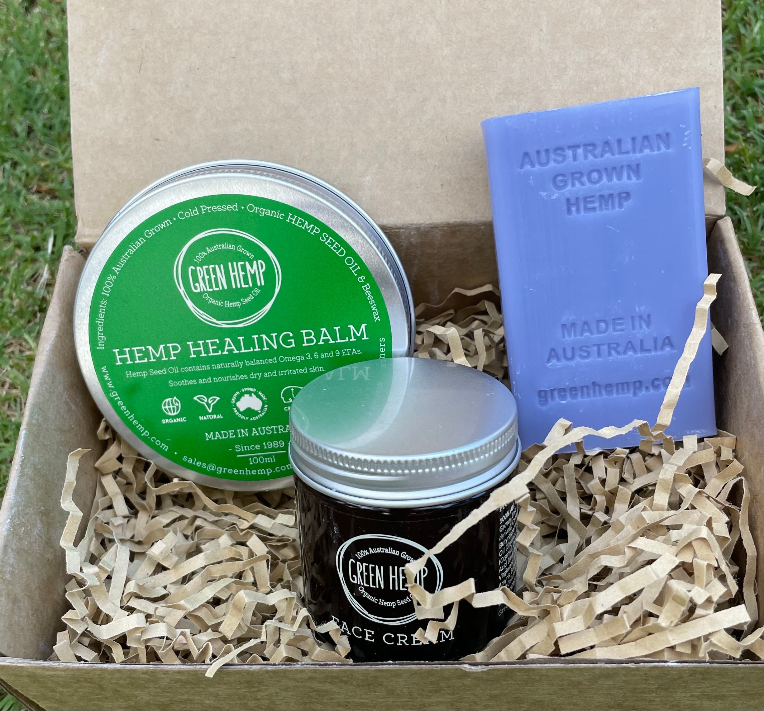 Gift Pack  -Healing Balm, Face Cream and Hemp Soap - GREEN HEMP AUSTRALIA  