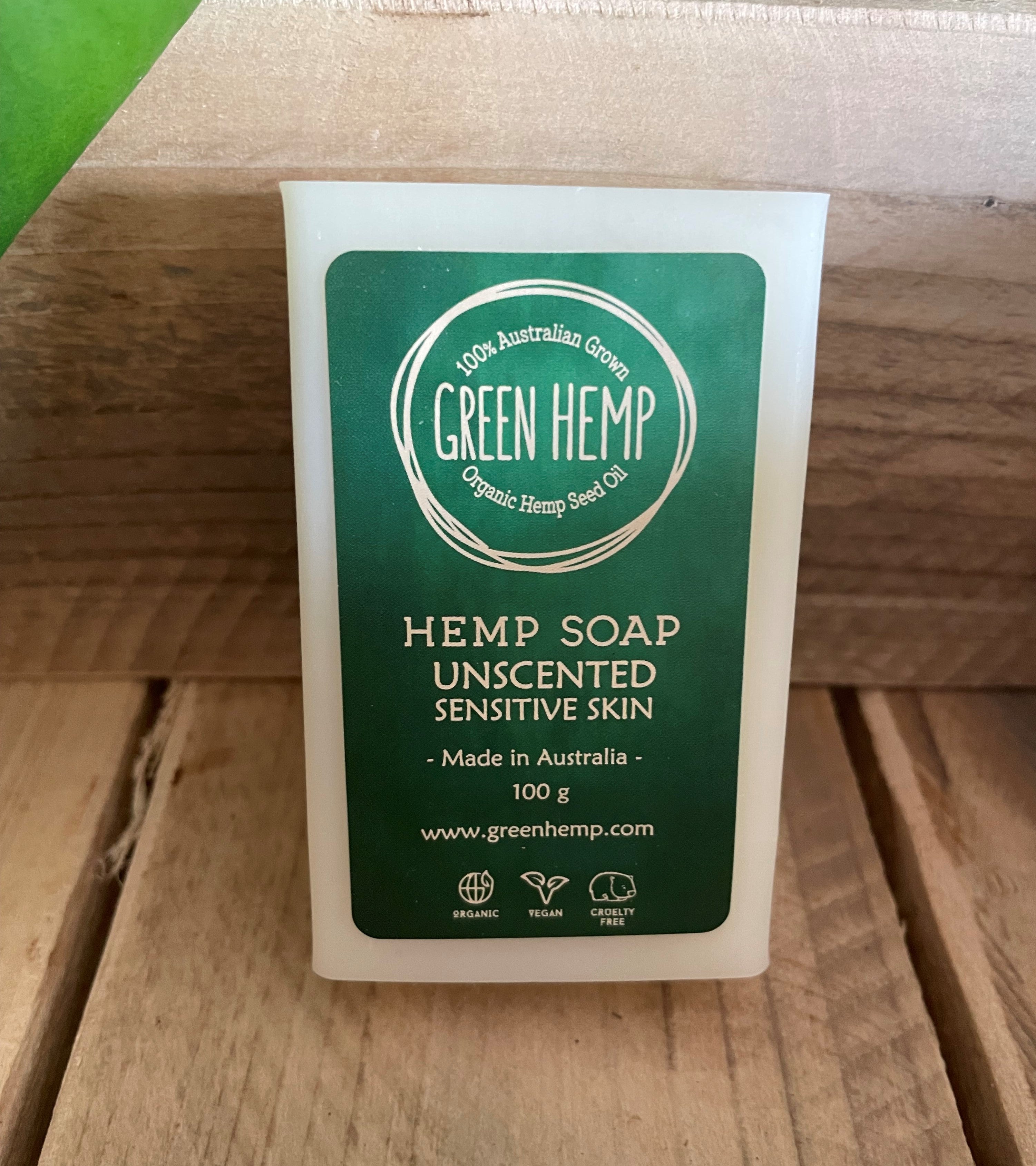 Unscented Hemp Soap Bar - Elevated View