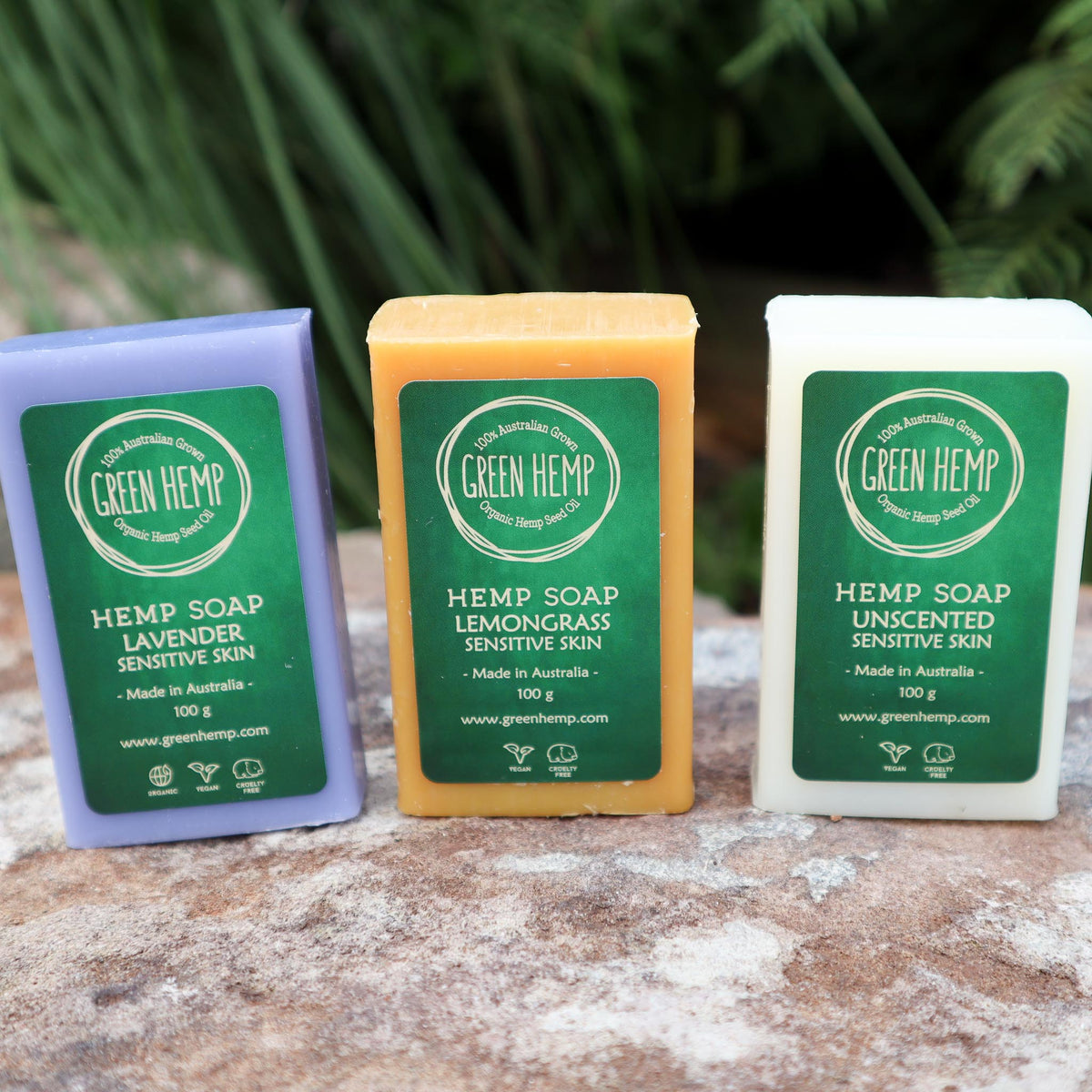 Soap Bars Lemongrass Lavender Unscented - Hemp Soap