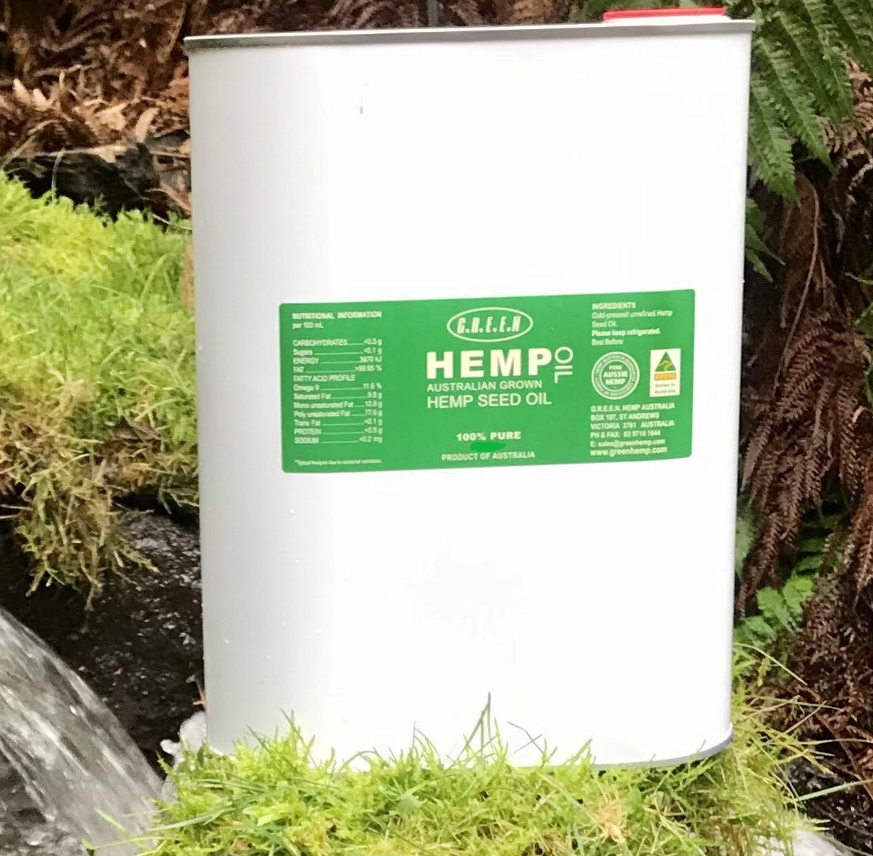 Hemp Seed Pure Oil - Economy Drum  - 5L - GREEN HEMP AUSTRALIA  