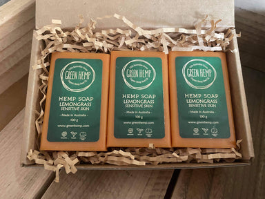 Lemongrass Hemp Soap - Economy Box of 6 - GREEN HEMP AUSTRALIA  